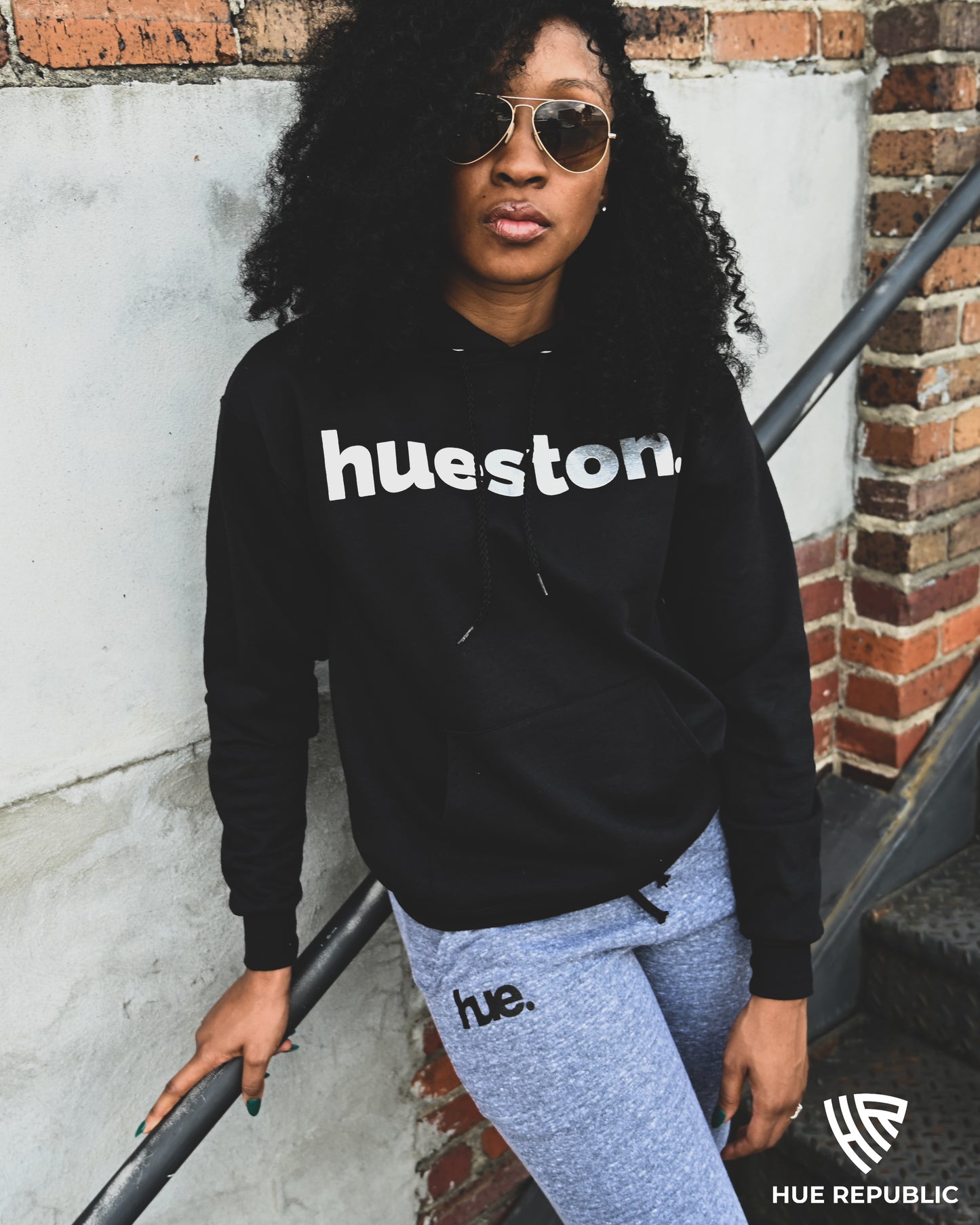 Hueston 'Black Ice Hue' Collection Hoodie (Unisex)