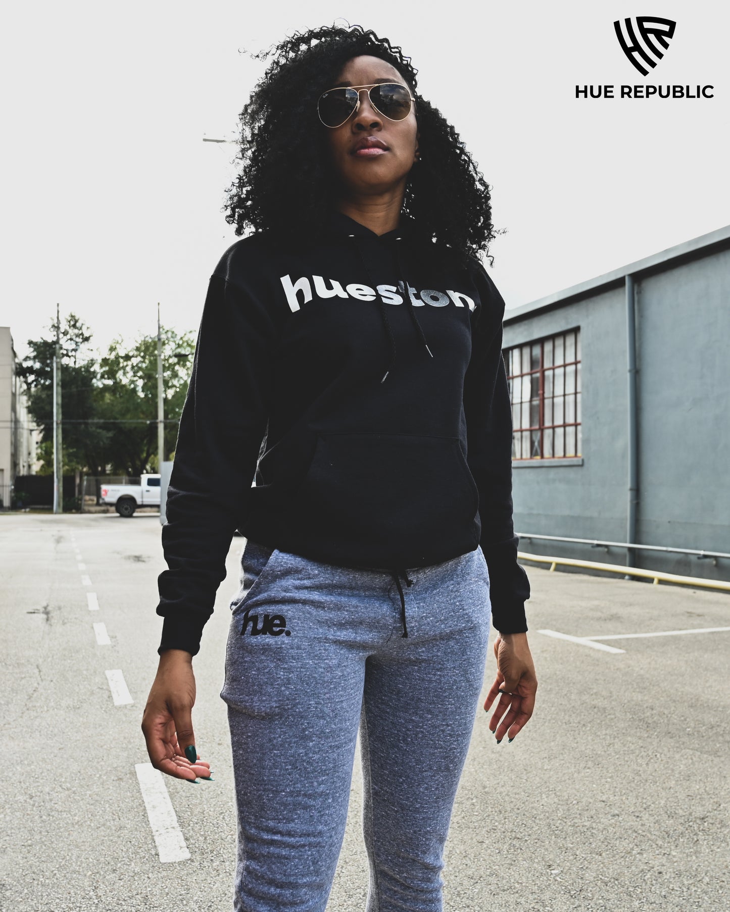 Hueston 'Black Ice Hue' Collection Hoodie (Unisex)