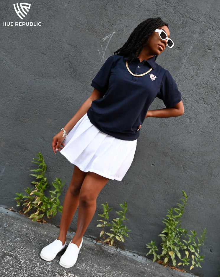 'The Geoffrey' Navy Blue Hue SLIM FIT Polo (Unisex)