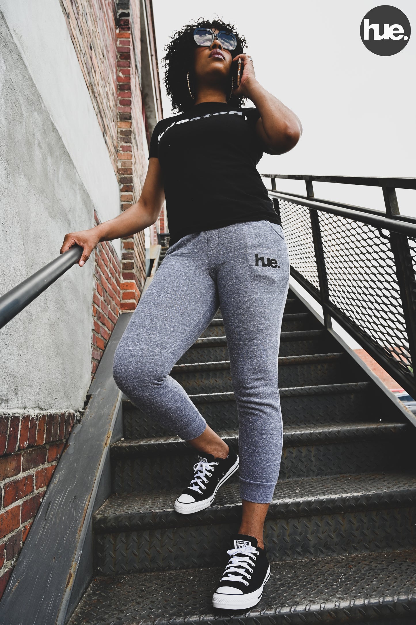 Hue Collection 'Gray Matter Hue' Women's Joggers (Ladies)