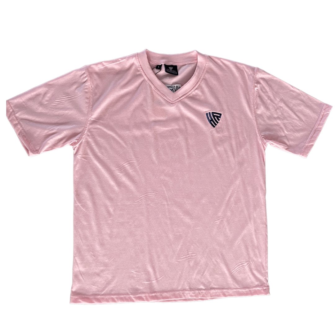 'The Vivian' Pale Pink Hue V-Neck T-Shirt (Unisex)