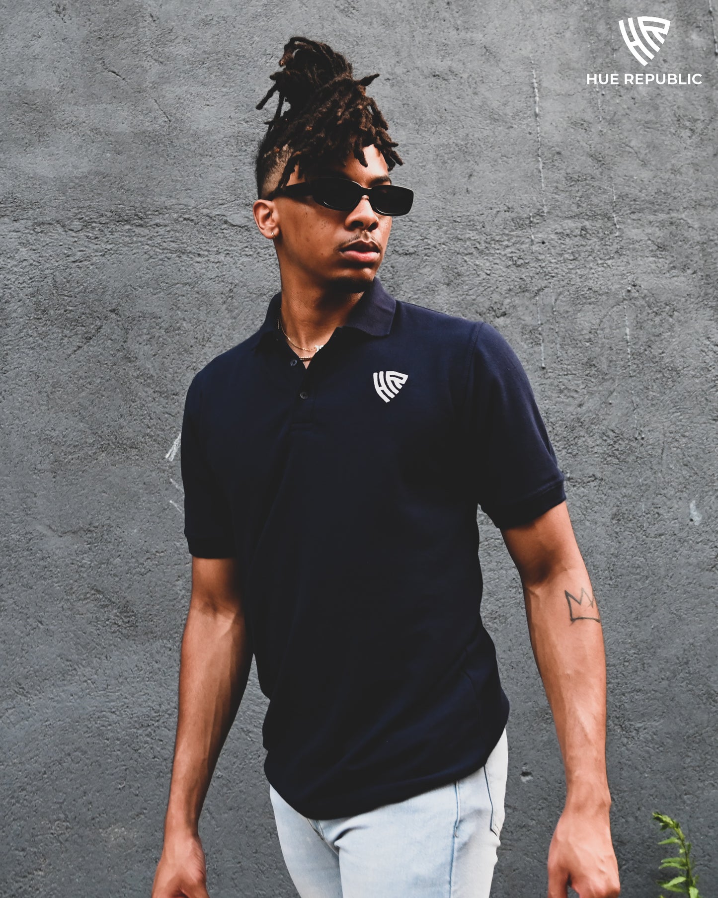 'The Geoffrey' Navy Blue Hue SLIM FIT Polo (Unisex)