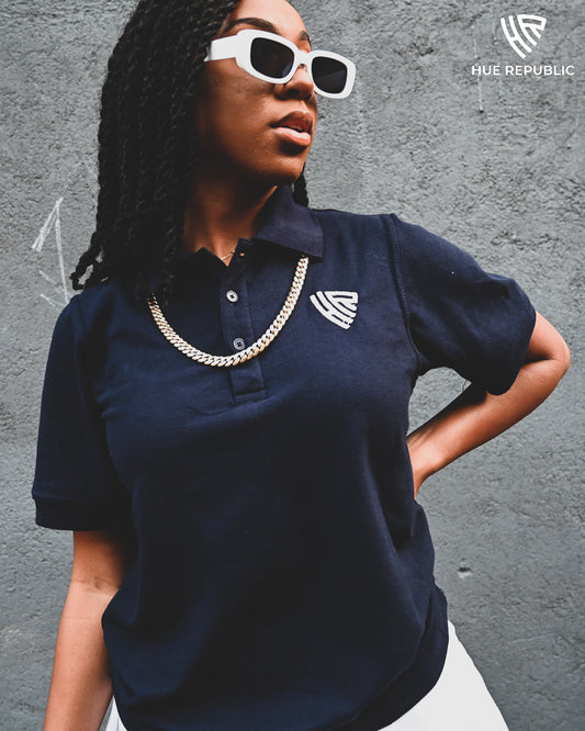 'The Geoffrey' Navy Blue Hue SLIM FIT Polo (Unisex)