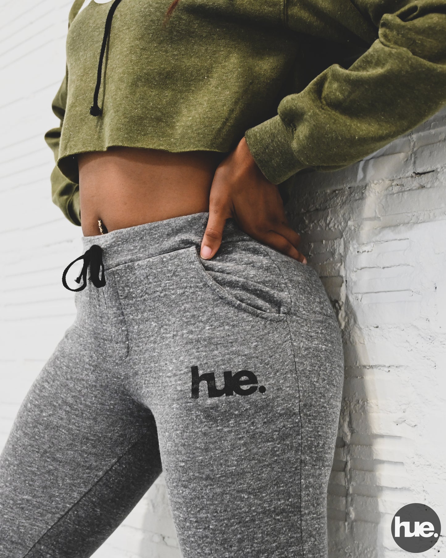 Hue Collection 'Gray Matter Hue' Women's Joggers (Ladies)